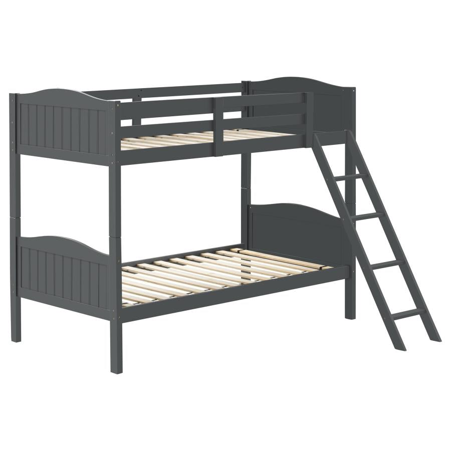 Arlo Wood Twin Over Twin Bunk Grey